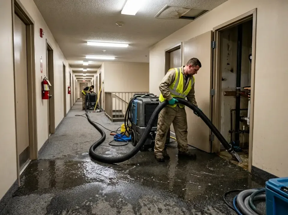 multi-unit-apartment-hallway-f-005 — frequently asked questions, Emergency Burst Pipe Water Extraction & Removal in Lake Bar…